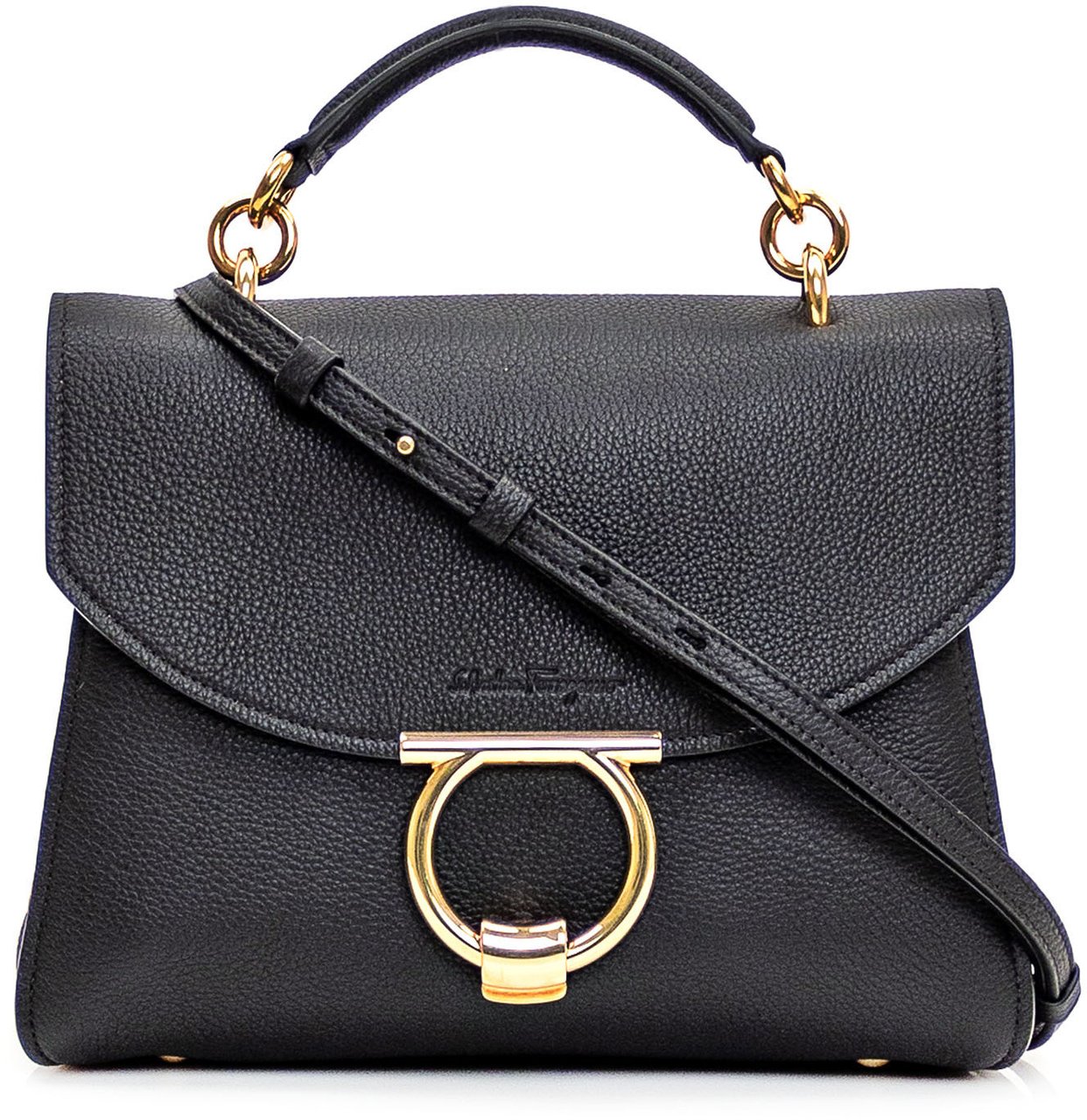 Ferragamo Borsa Gancini Zwart