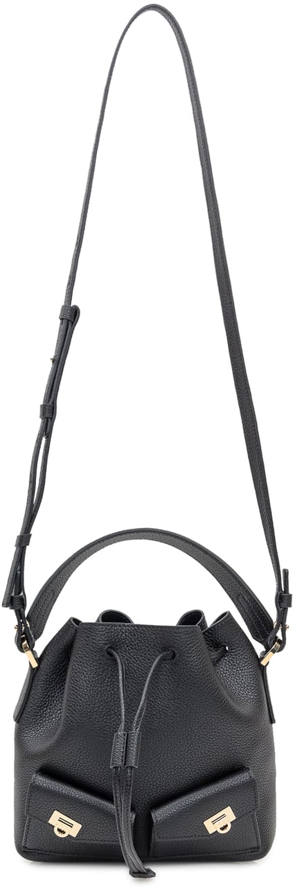 Ferragamo Borsa secchiello Ferragamo in pelle nera Zwart