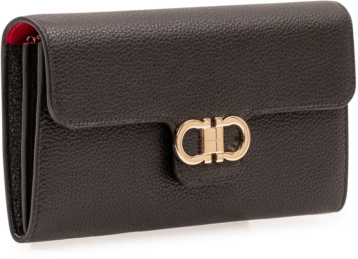 Ferragamo Portafoglio con Patta Zwart