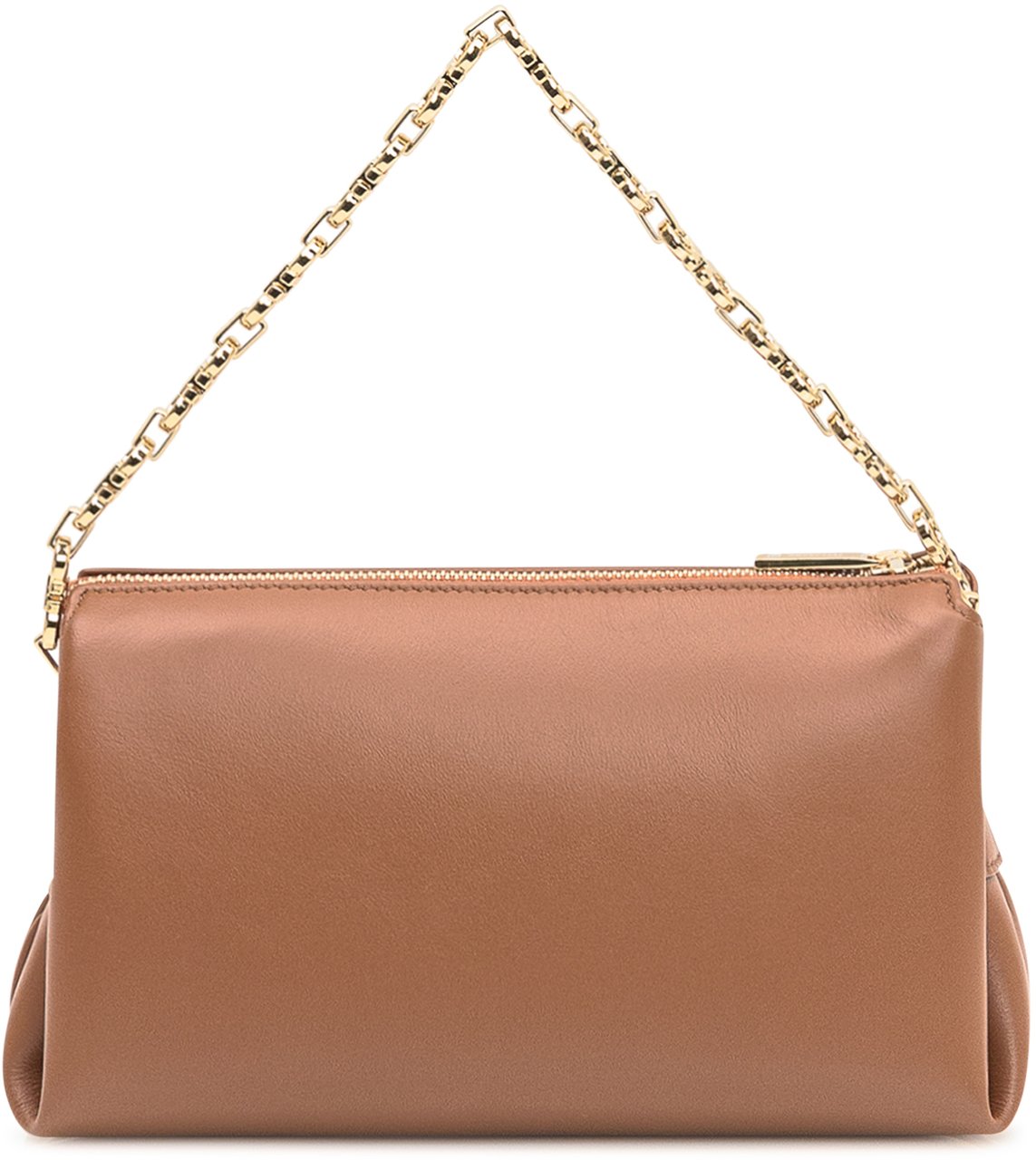 Ferragamo Borsa a Spalla con Catena Beige