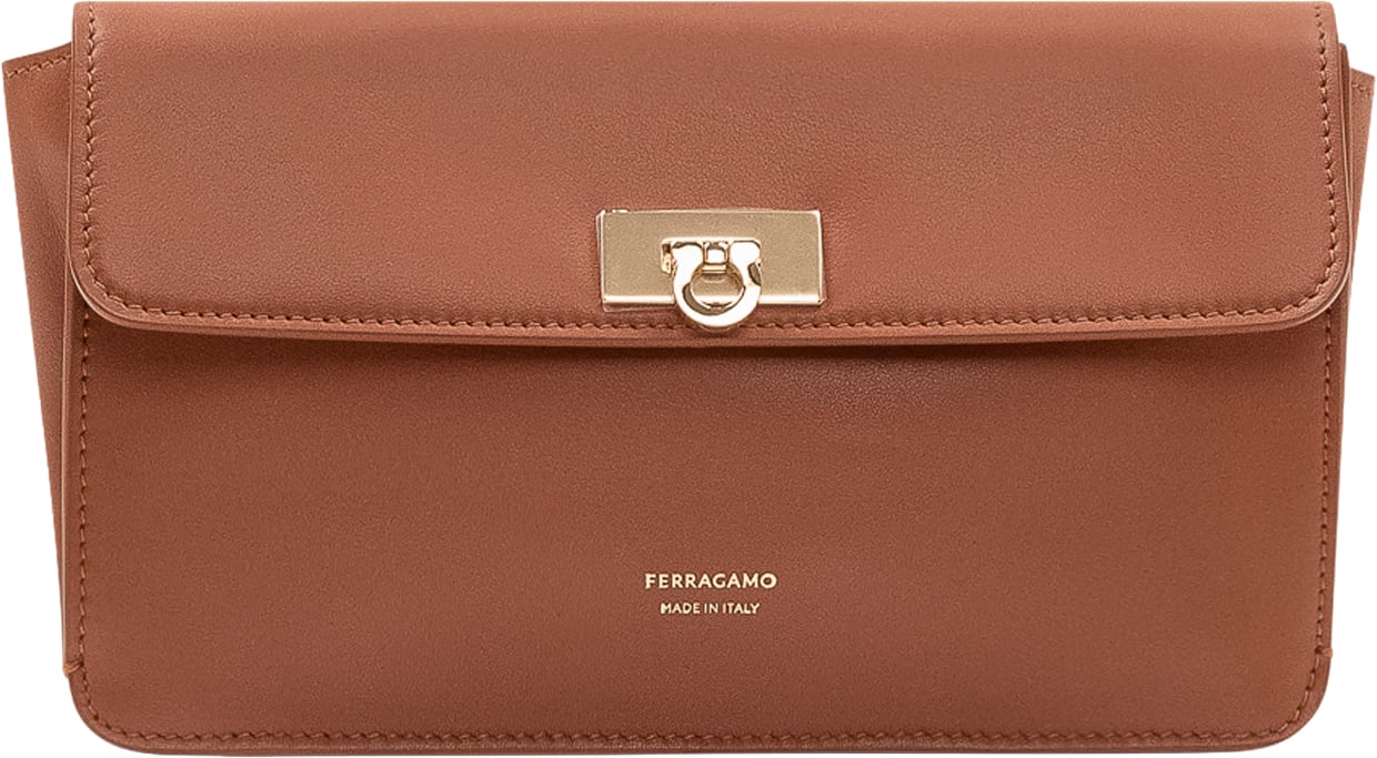 Ferragamo Borsa Harley con Patta Beige