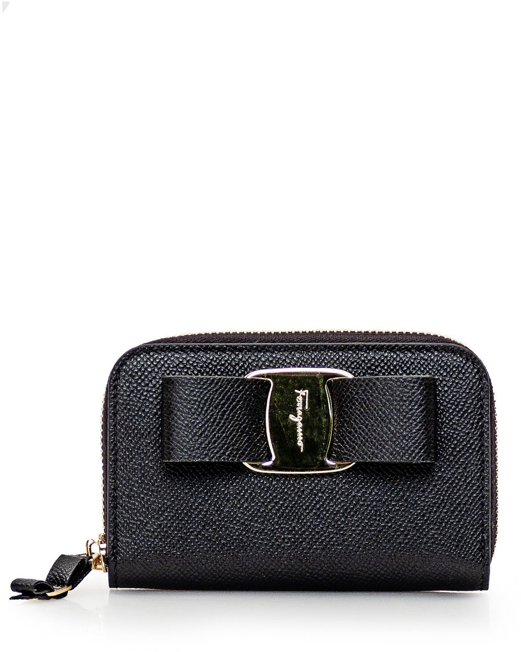 Ferragamo Portacarte con Fiocco Vara Zwart