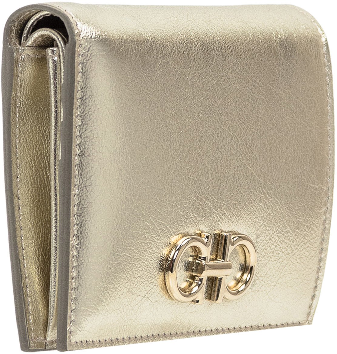 Ferragamo Portafoglio Mini Con Logo Goud