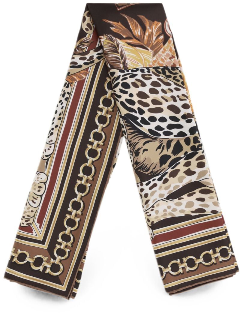 Ferragamo Scarfs Brown Bruin