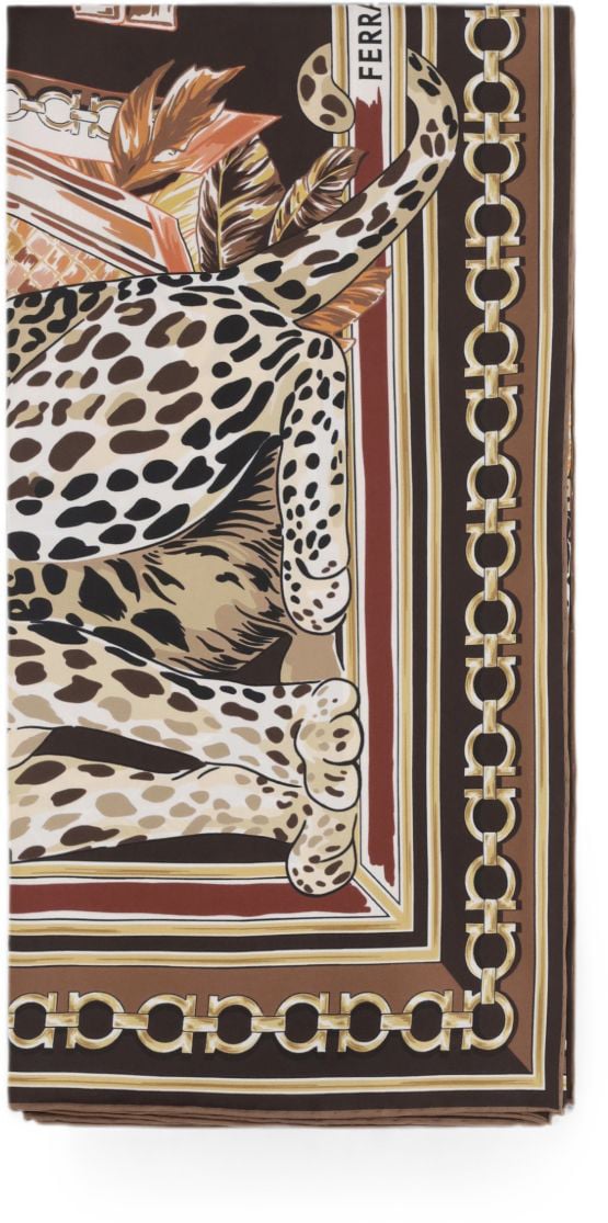 Ferragamo Scarfs Brown Bruin