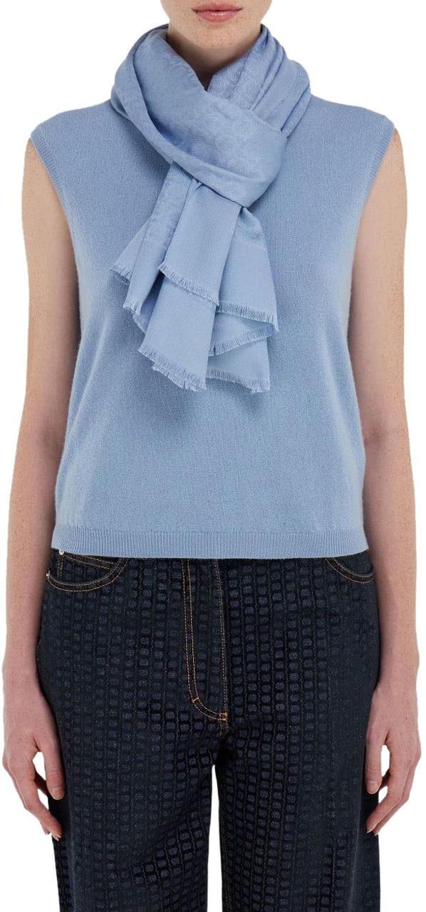 Ferragamo Scarfs Clear Blue Blauw