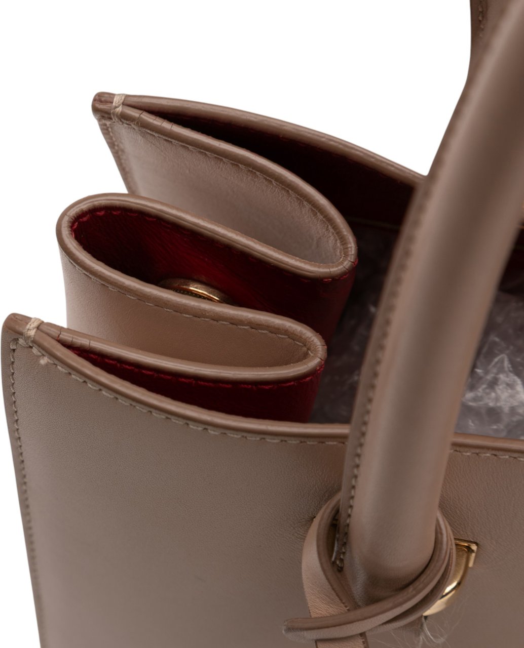 Ferragamo Leather Gancini Marlene Tote Bruin