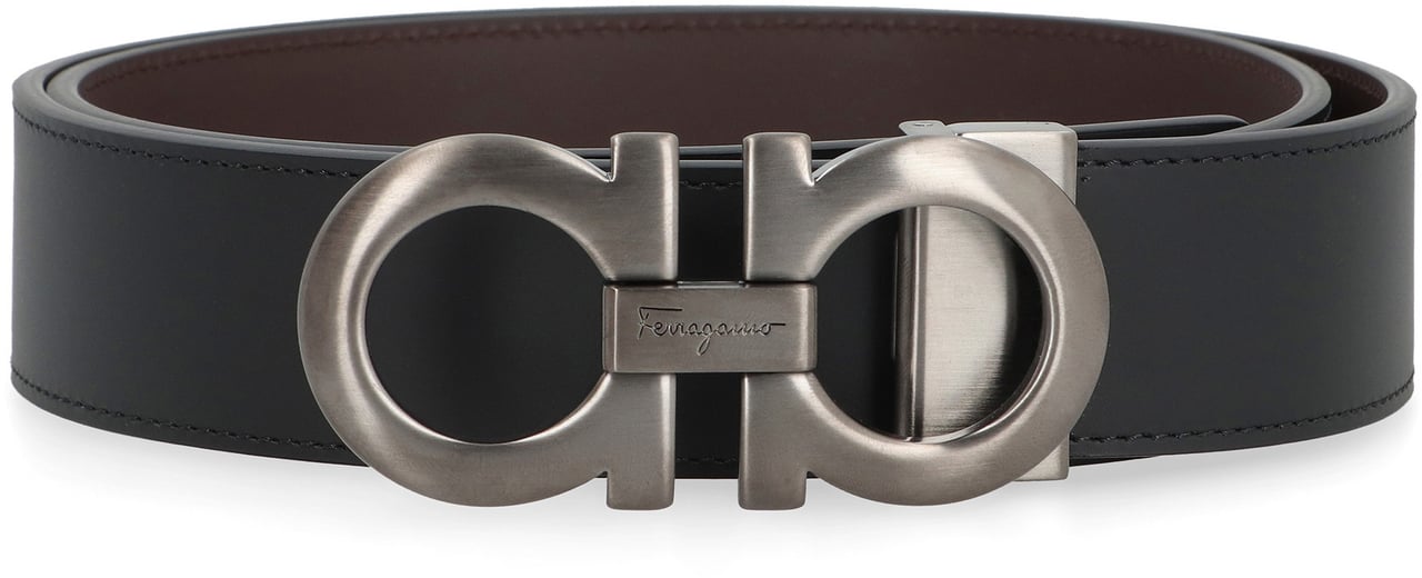 Ferragamo Reversible leather belt Zwart