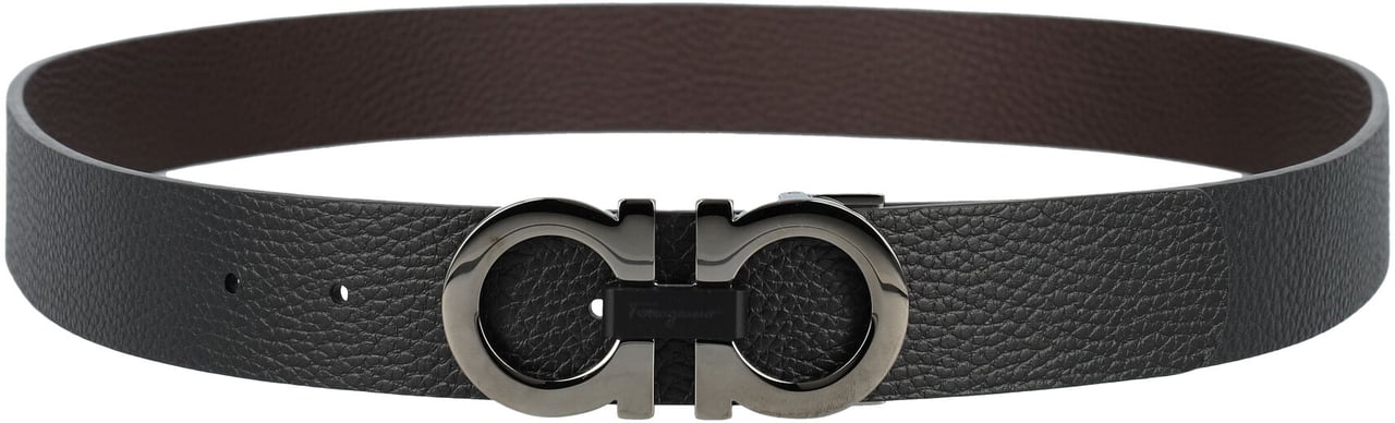 Ferragamo Double Adjus Nero Hickory Zwart