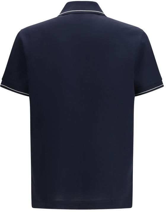 Ferragamo Blue Cotton Polo Shirt Blauw