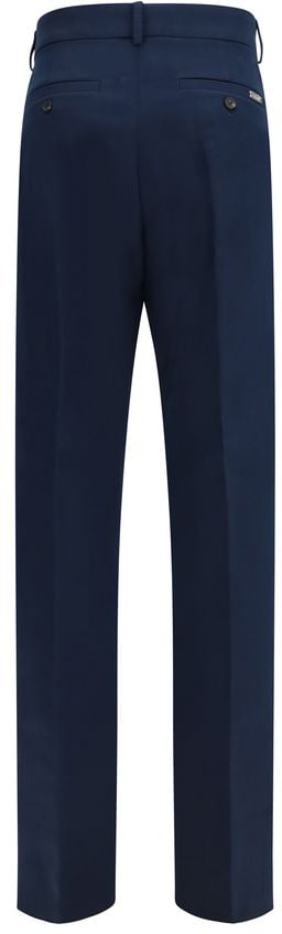 Ferragamo Blue Cotton Chino Pants Blauw