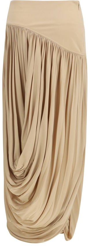Ferragamo Beige Viscose Long Skirt Beige