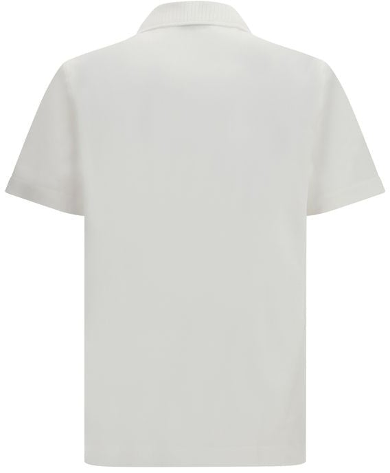 Ferragamo White Cotton Polo Shirt Wit