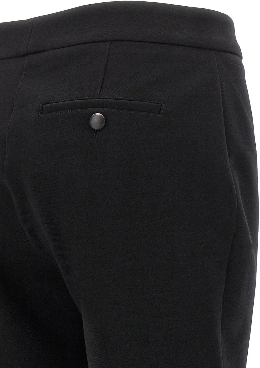 Ferragamo Black Elastane Skinny Pants Zwart
