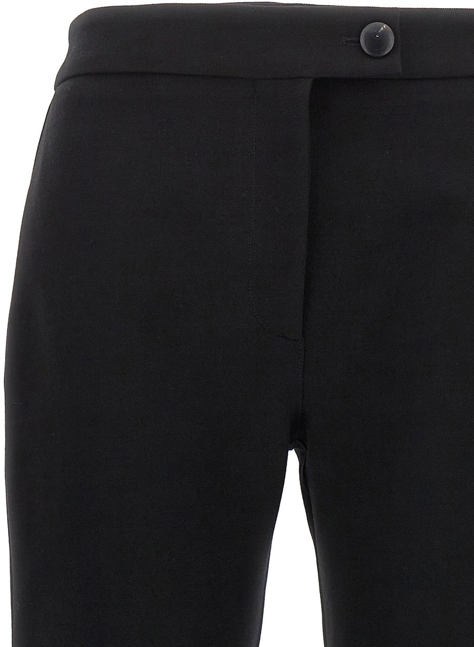 Ferragamo Black Elastane Skinny Pants Zwart