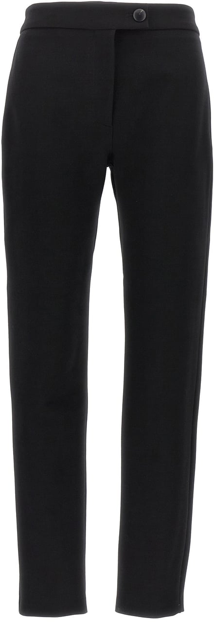 Ferragamo Black Elastane Skinny Pants Zwart