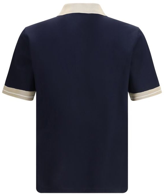 Ferragamo Blue Cotton Polo Shirt Blauw