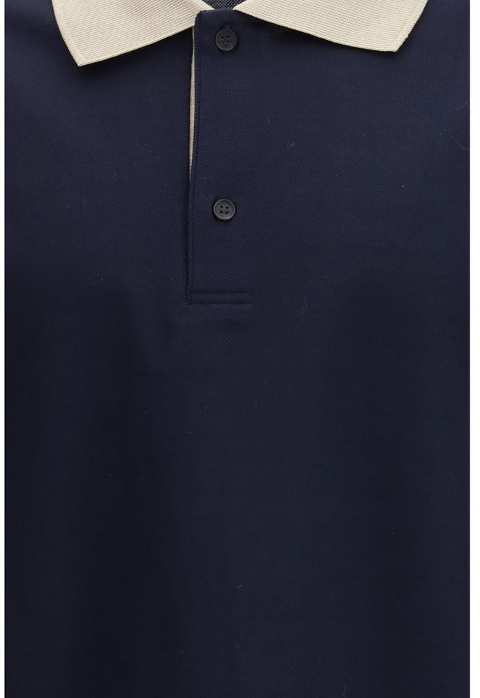 Ferragamo Blue Cotton Polo Shirt Blauw