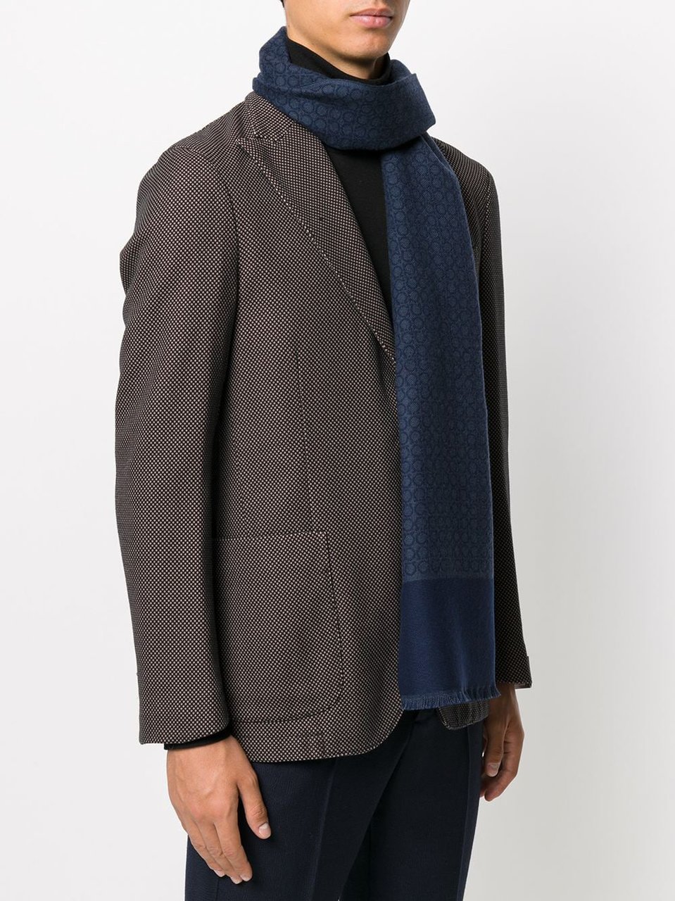 Ferragamo Scarfs Navy Navy