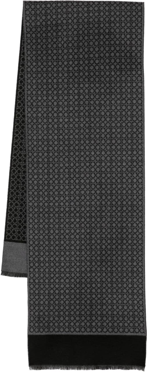 Ferragamo Scarfs Black Donkergrijs
