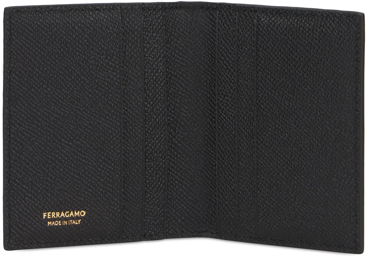 Ferragamo Compact wallet Gancini Zwart
