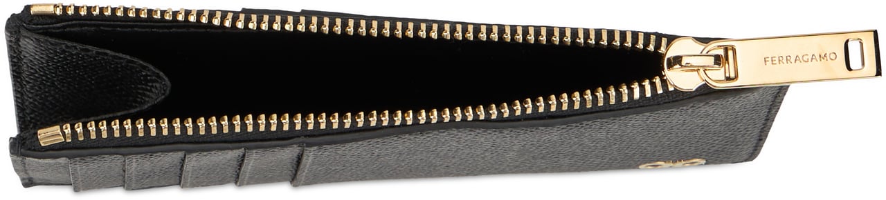 Ferragamo Card holder Gancini Zwart