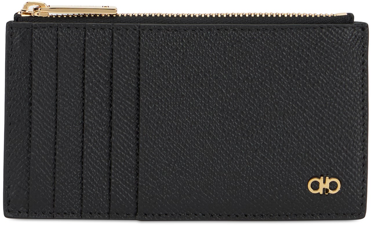 Ferragamo Card holder Gancini Zwart