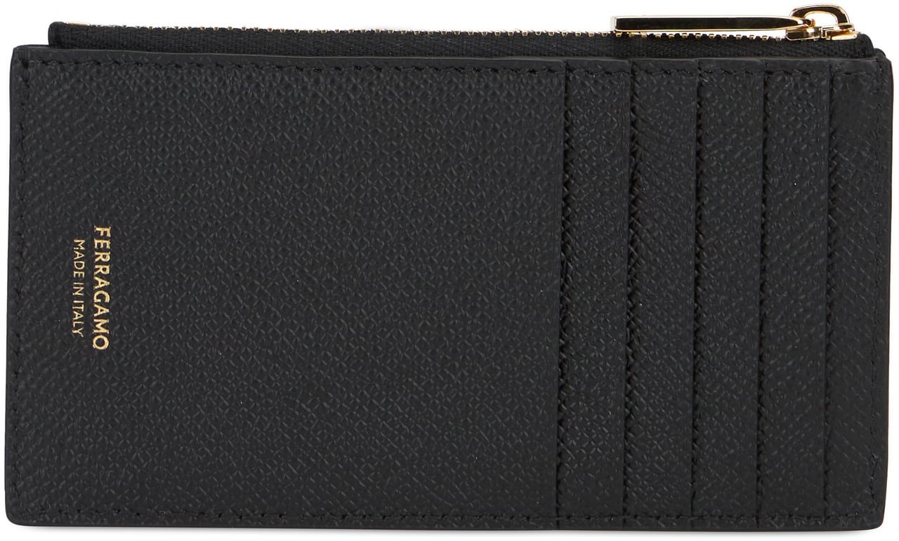 Ferragamo Card holder Gancini Zwart