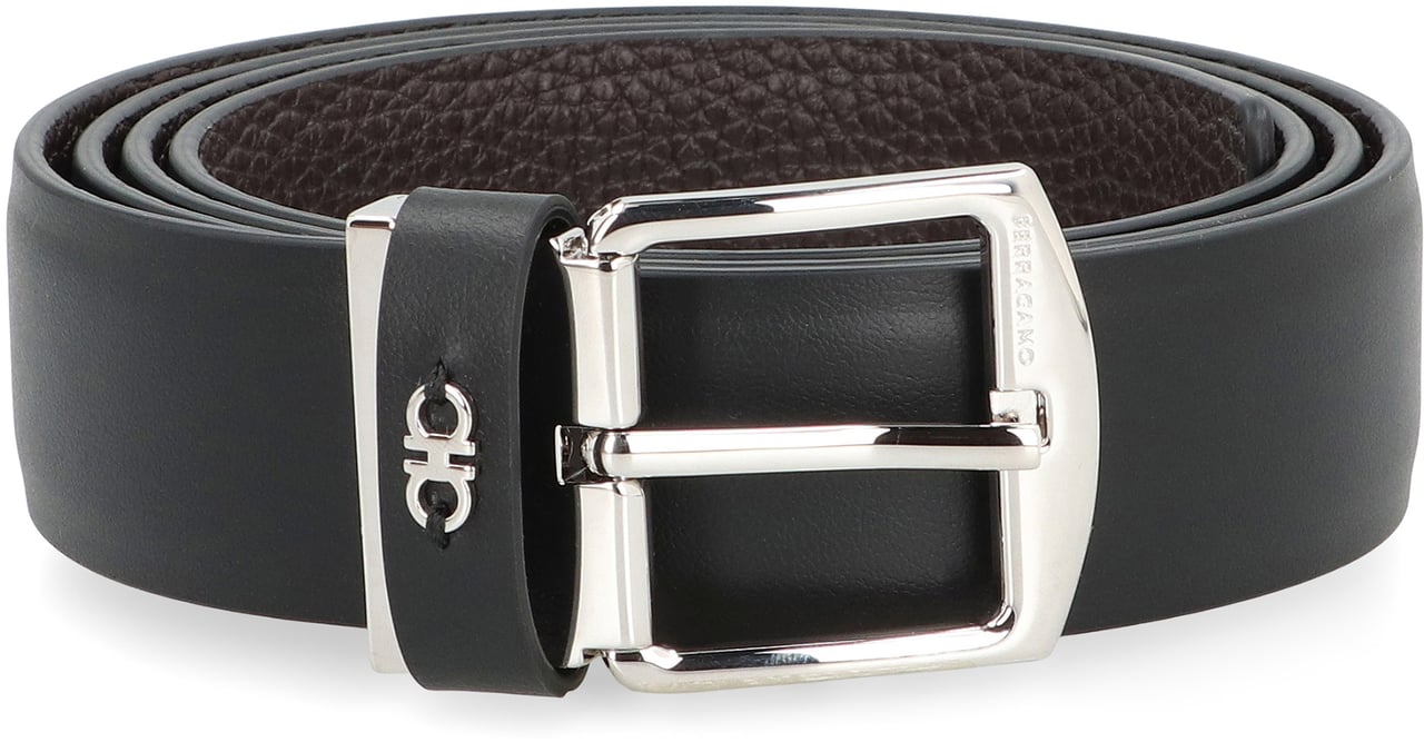 Ferragamo Reversible leather belt Zwart