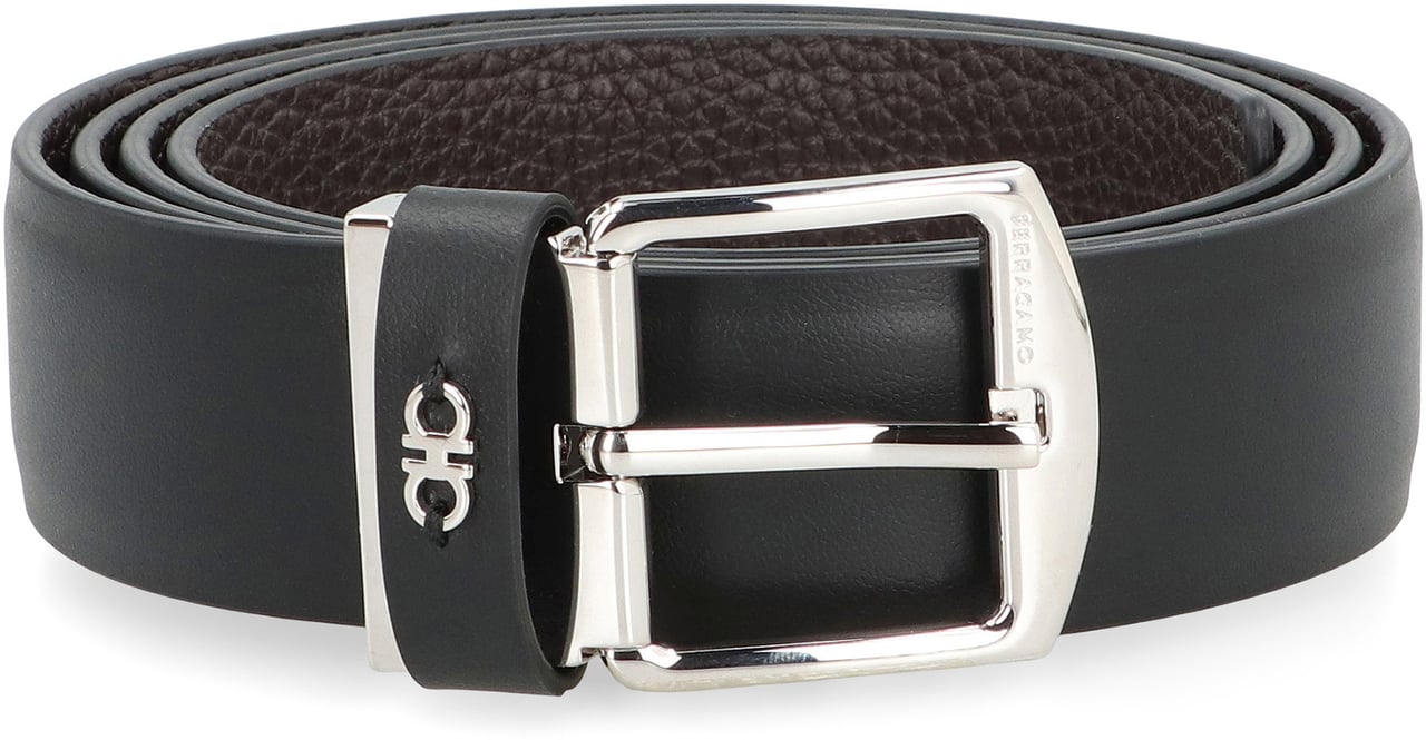 Ferragamo Reversible leather belt Zwart