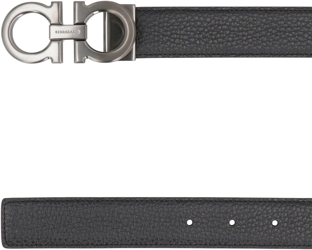 Ferragamo Reversible leather belt Zwart
