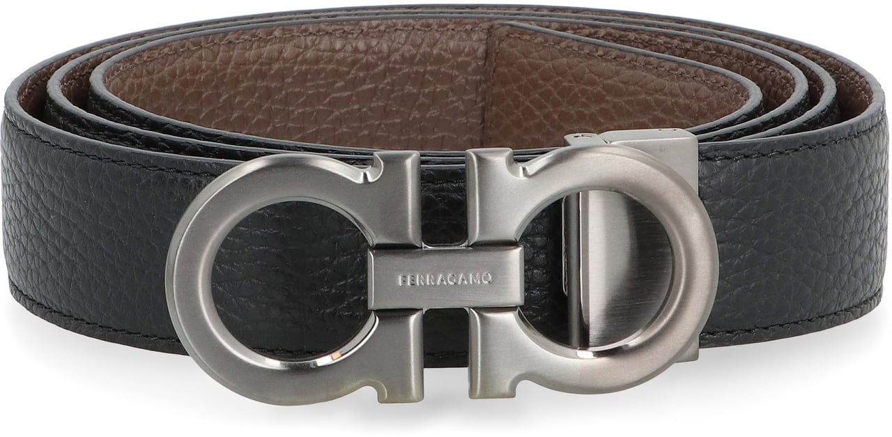 Ferragamo Reversible leather belt Zwart