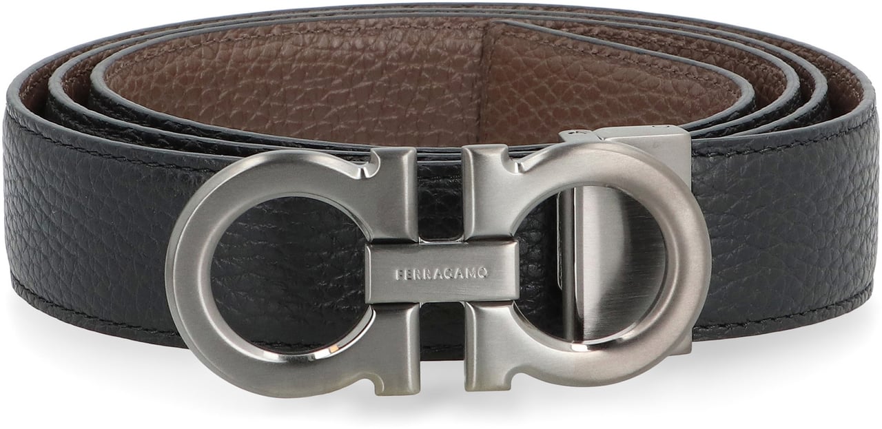 Ferragamo Reversible leather belt Zwart