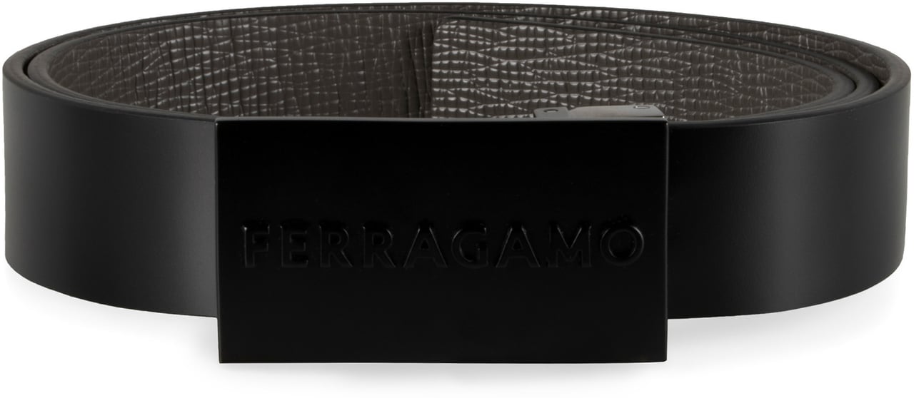 Ferragamo Reversible leather belt Zwart