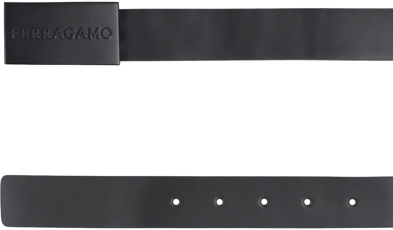 Ferragamo Reversible leather belt Zwart