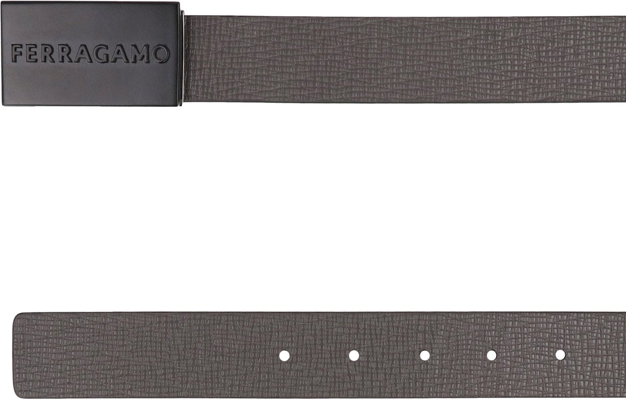 Ferragamo Reversible leather belt Zwart