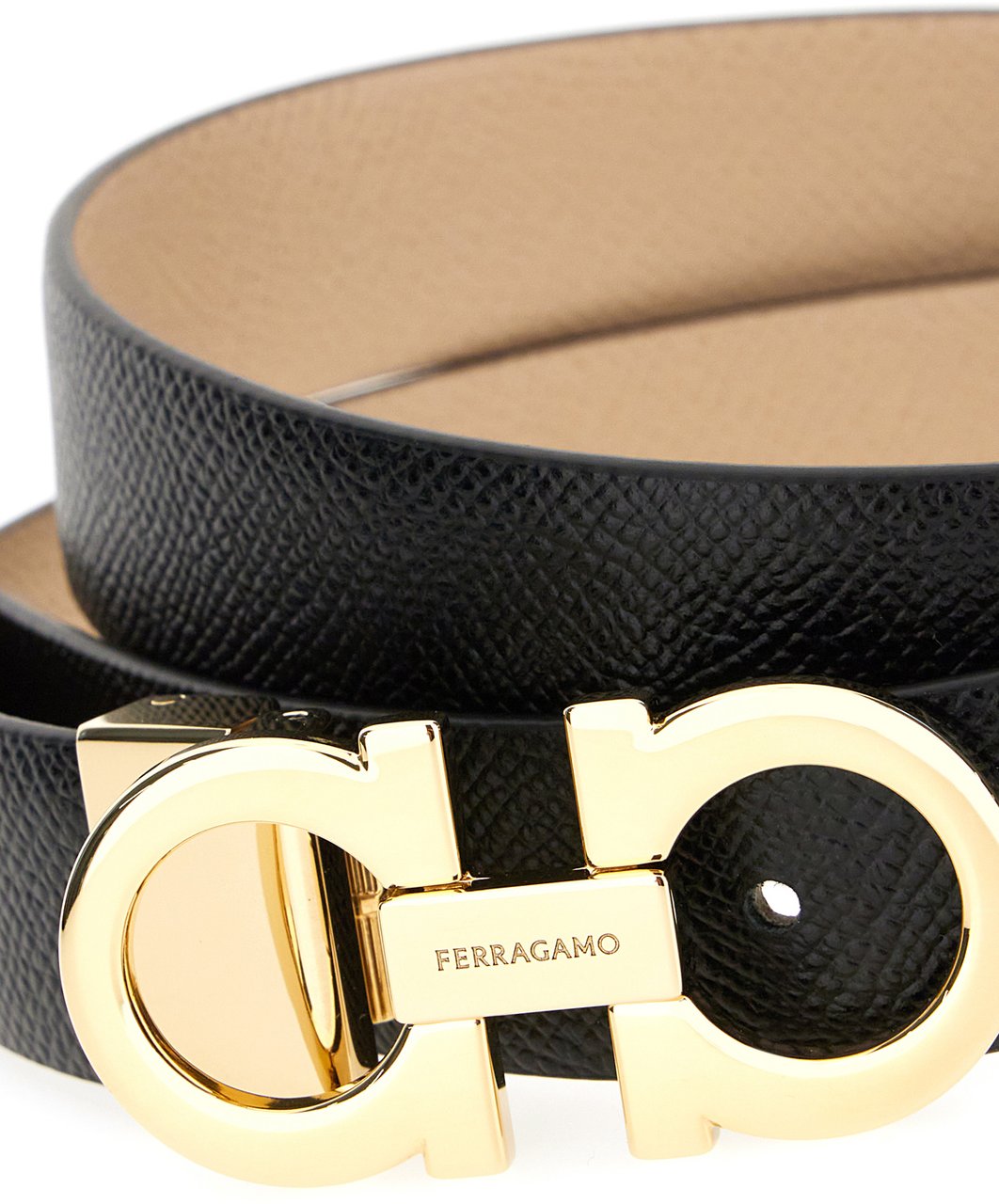 Ferragamo Ferragamo Cappuccino leather belt Bruin