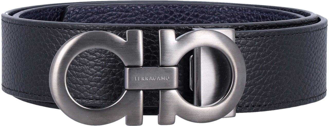 Ferragamo Double Adjus Black Midnight Zwart