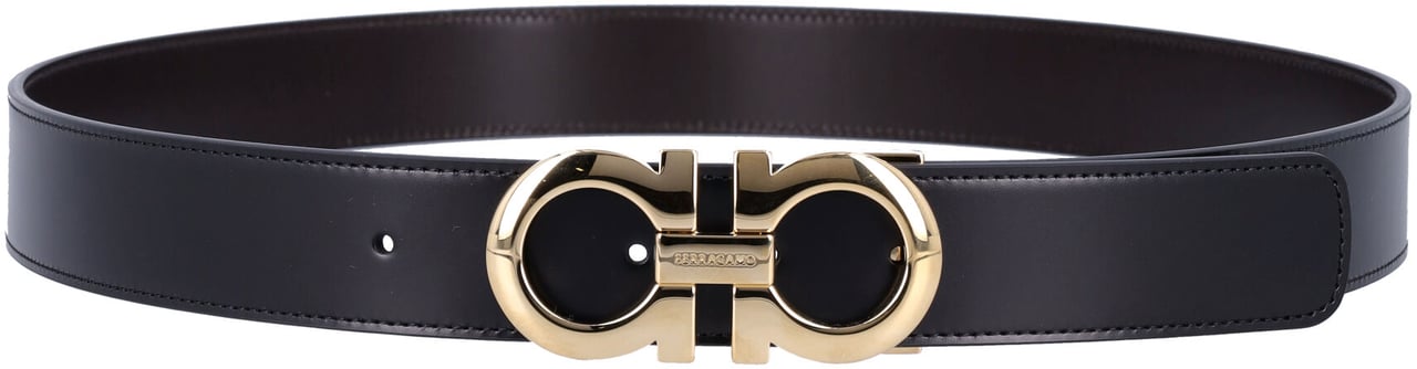 Ferragamo Double Adjus Nero Hickory Zwart