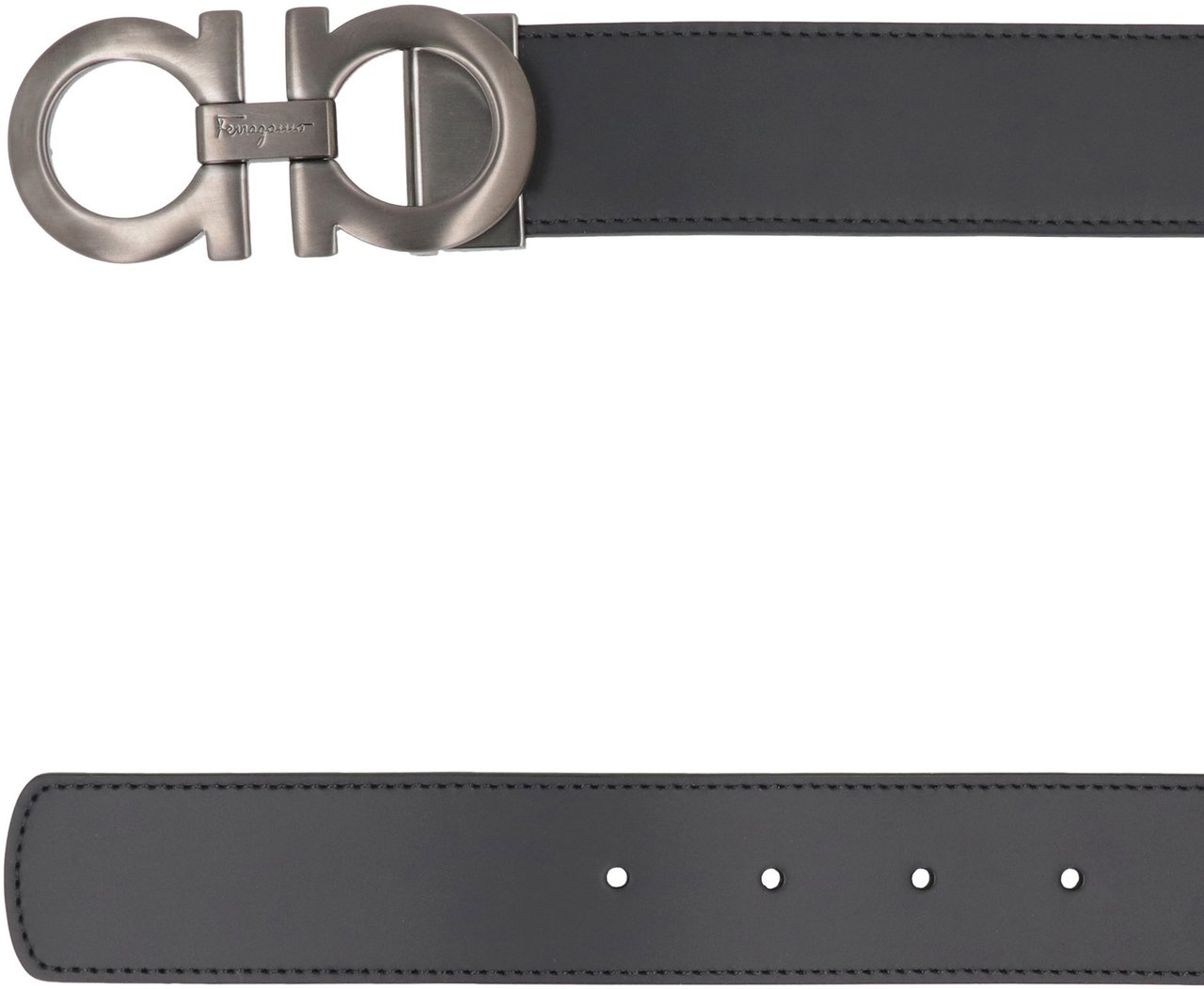 Ferragamo Reversible leather belt Zwart