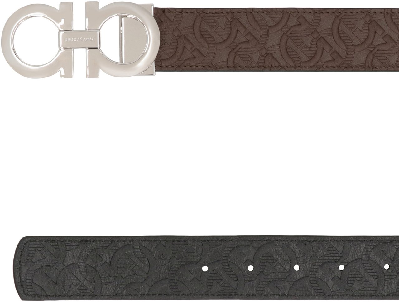 Ferragamo Gancini reversible leather belt Bruin