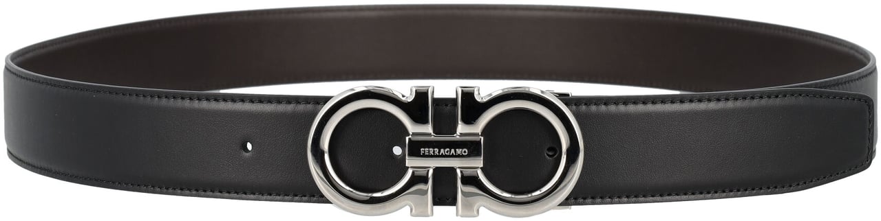 Ferragamo Double Adjus Black Hickory Zwart