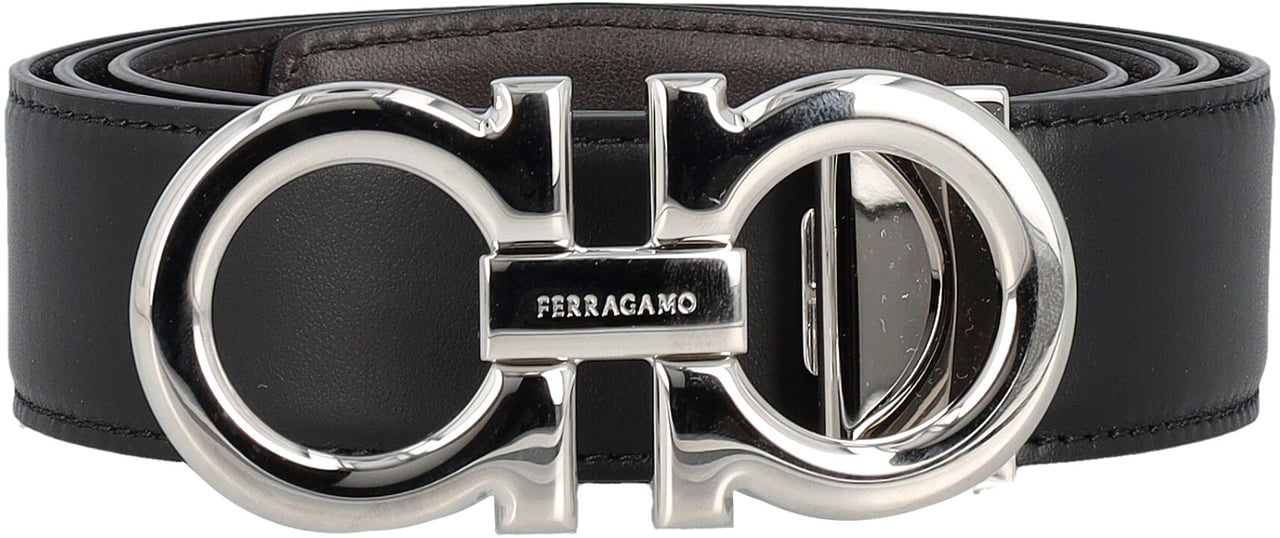 Ferragamo Double Adjus Black Hickory Zwart