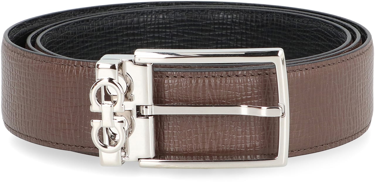Ferragamo Reversible leather belt Bruin