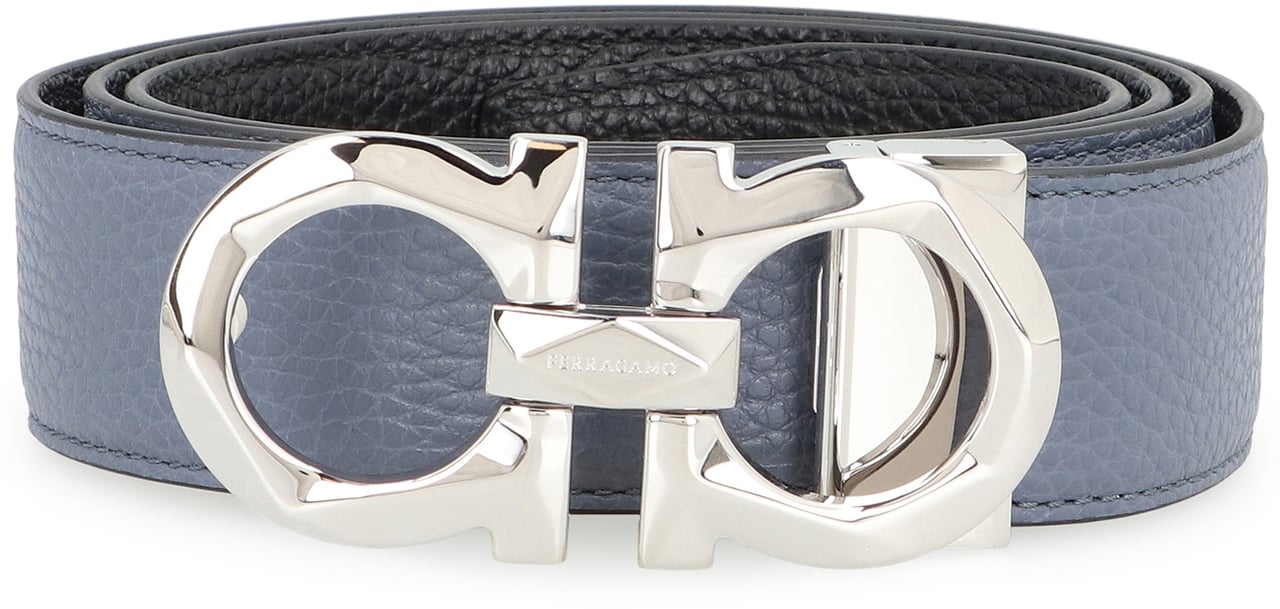 Ferragamo Gancini Reversible leather belt Paars