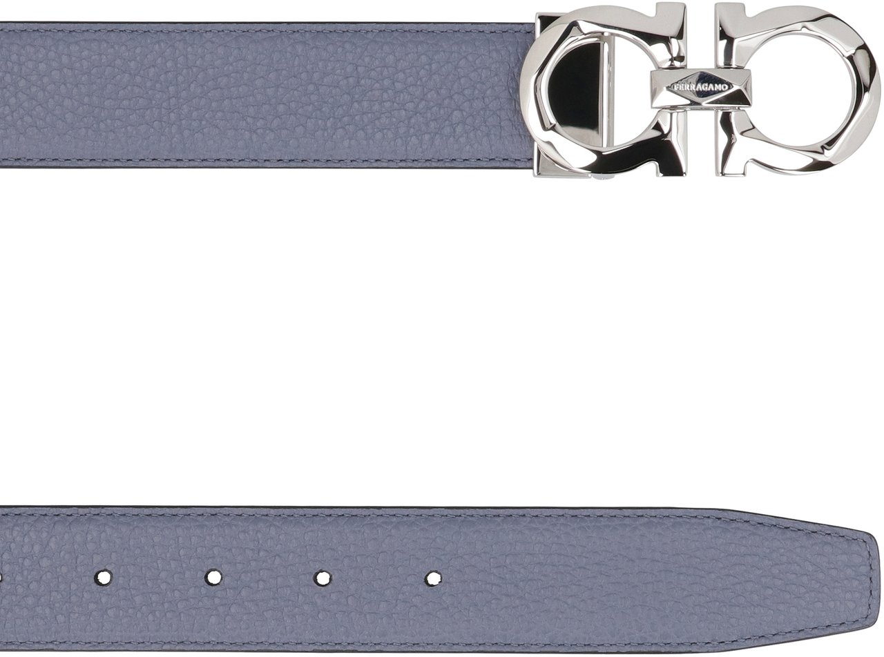 Ferragamo Gancini Reversible leather belt Paars