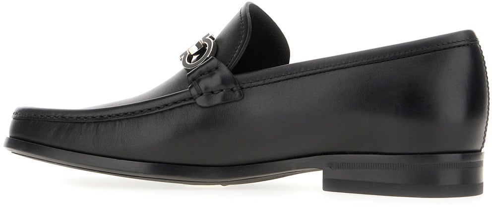 Ferragamo Ferragamo Black leather Chris loafers Zwart