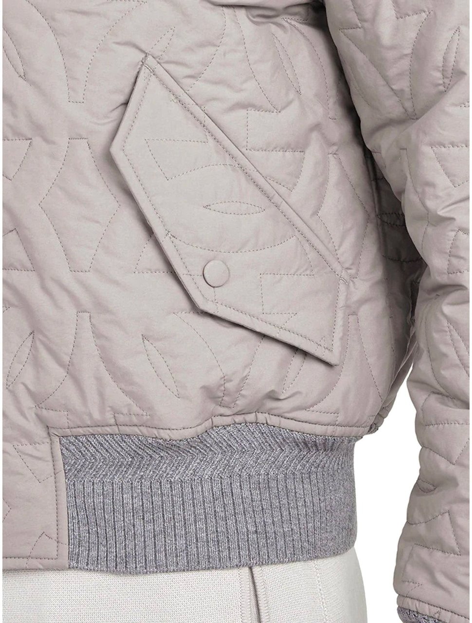 Ferragamo Salvatore Ferragamo Quilted Bomber Jacket Grijs