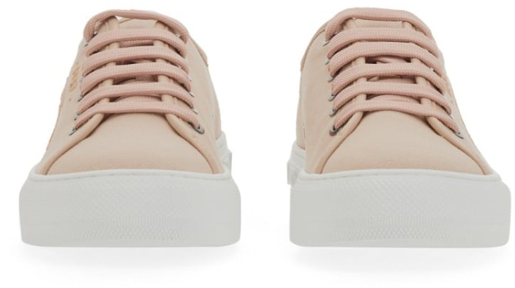 Ferragamo Low-Top Beige Sneakers With Subtle Logo Neutraal