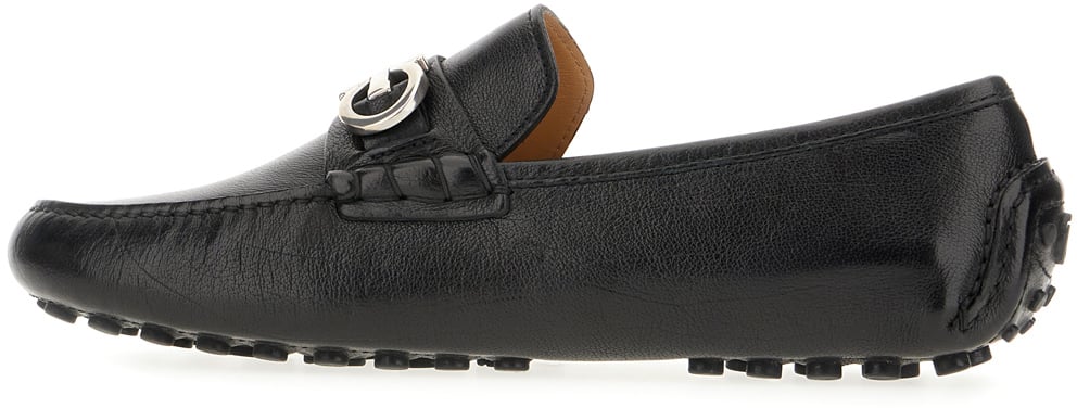 Ferragamo Ferragamo Black leather Grazioso loafers Zwart